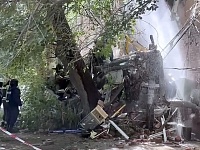В Астрахани обрушилась часть подъезда жилого дома