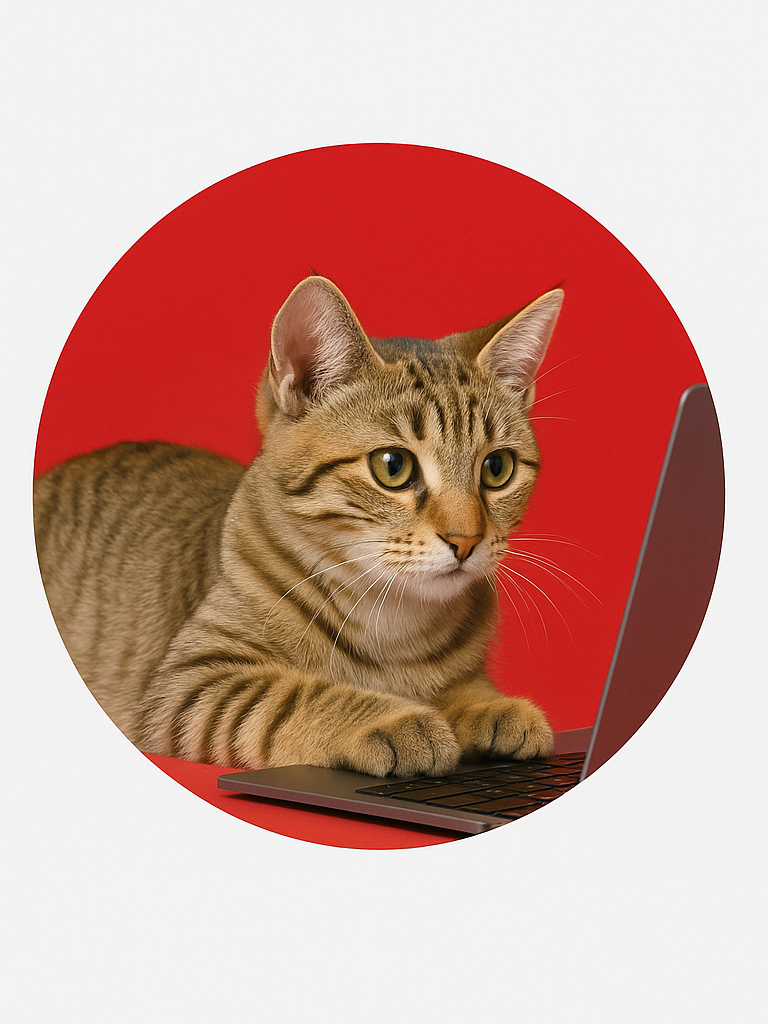 Очень умный котик