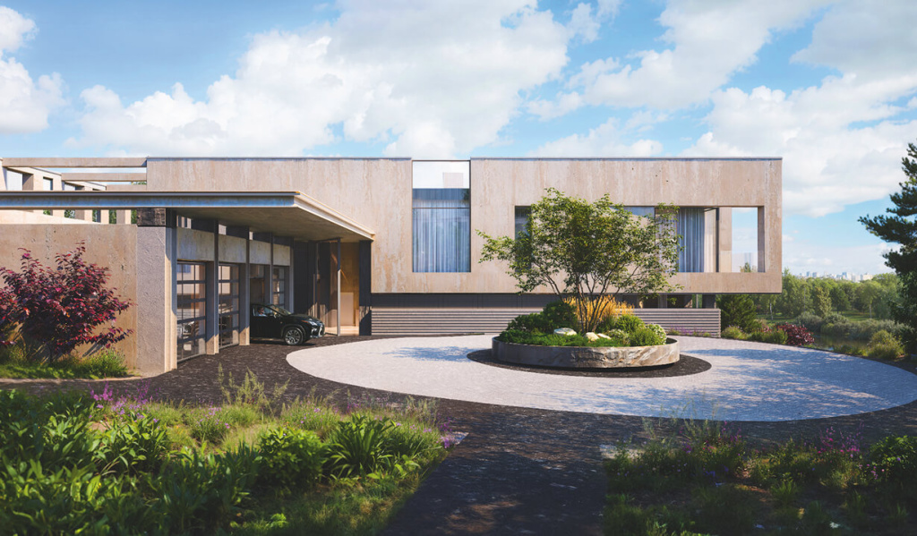 Архитектурная концепция мега-виллы в элитном поселке «Березки River Village»