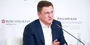 Александр Новак выступает с докладом