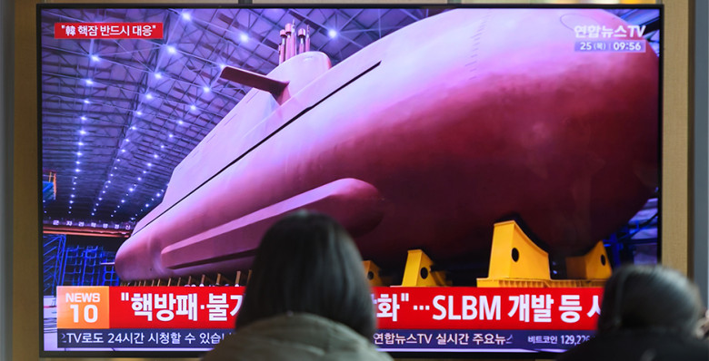 В КНДР представили строящуюся атомную подлодку