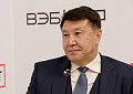 Кадр из интервью с замминистра экономики Киргизии Султаном Ахматовым в студии Эксперта на ПМЭФ-2025