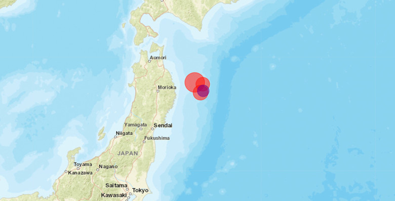 В Японии произошло землетрясение магнитудой 7,5