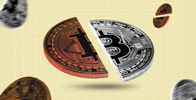 Биткоин сложился пополам