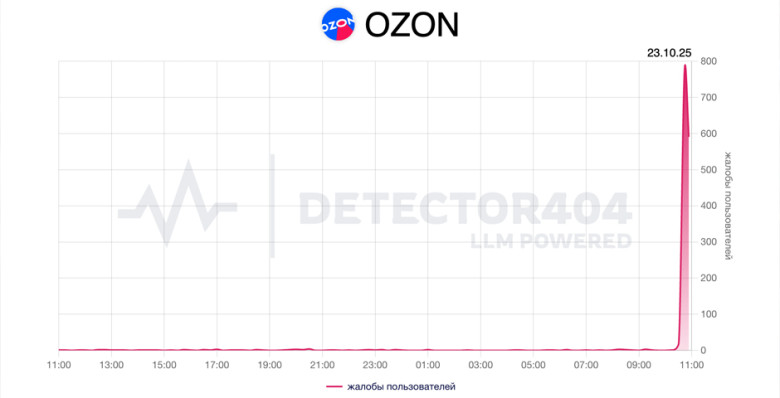 В работе Ozon произошел сбой