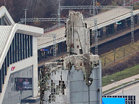 Более 100 автомобилей пострадали при обрушении колонны «Снежкома» в Красногорске