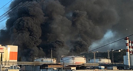 В Туапсе полностью потушили пожар на морском терминале спустя пять дней