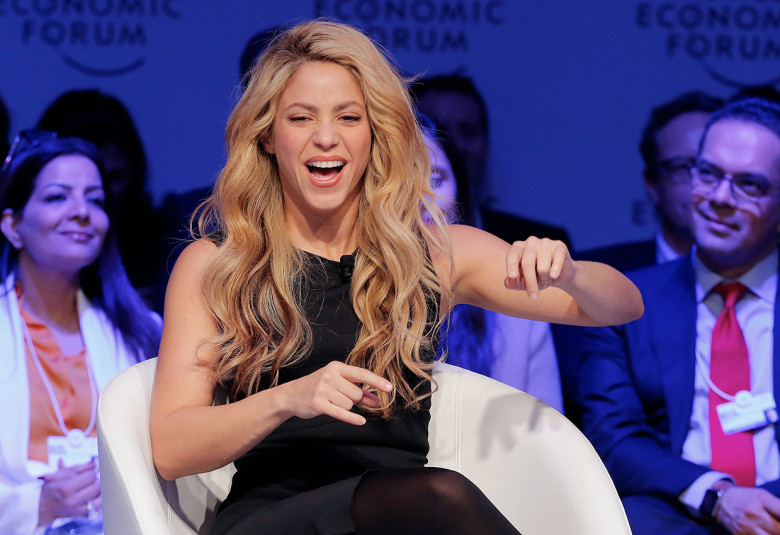 Шакира во время участия в дискуссии в рамках 47-го Всемирного экономического форума в Давосе